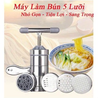 MÁY LÀM BÚN MÌ BÁNH CANH BÁNH LỌT TẠI NHÀ CHẤT LƯỢNG HIỆU QUẢ - DỤNG CỤ LÀM BÚN TƯƠI 5 ĐẦU INOX CAO CẤP KO GỈ