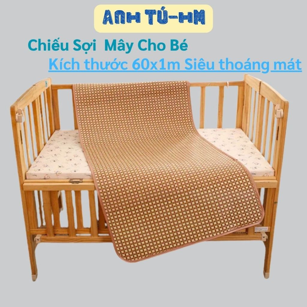 Chiếu mây điều hòa cho bé kích thước 60cm x 100cm, chiếu mây mềm mát thoải mái cho bé