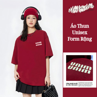 [In Cao Su Nổi 250GSM] Áo Thun Unim In Cao Su Nổi Cotton Cao Cấp Mềm Mịn Thoáng Mát Không Bai Nhão
