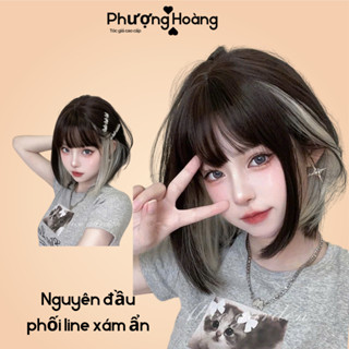  🌪️ TÓC GIẢ NGUYÊN ĐẦU NGANG VAI PHỐI LINE XÁM ẨN – CÁ TÍNH NHẸ NỔI BẬT NGẦM 🌪️334F 