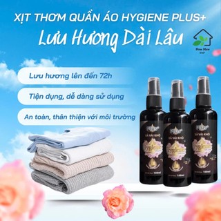 [ freeship toàn quốc ] Combo 2 Chai Xịt Xả Vải Khô HygienC Plus 100ml – Giữ Mùi Hương Lâu, Khử Mùi Quần Áo Nhanh Chóng