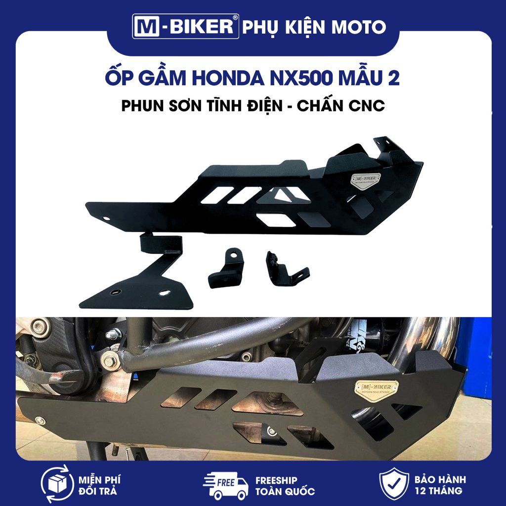 Ốp gầm NX500 mẫu 2, Bảo vệ gầm NX500, Ốp bảo vệ gầm xe Honda NX500 chính hãng MBIKER
