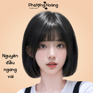  Tóc Giả Ngắn Ngang Vai 28cm – Form Ôm Mặt Tơ Nhật Mềm Tự Nhiên Như Tóc Thật CC60 