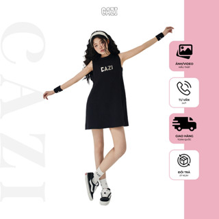 Cazi EZ Dress - Váy suông cổ tròn sát nách