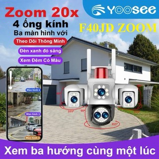  Camera Yoosee F60JD MẮT ZOOM quang học từ xa rõ nét - 3 MẮT XEM 3 KHUNG - Đầy đủ tính năng 