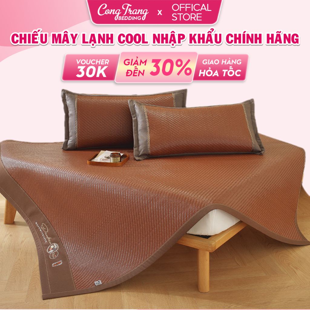 Chiếu Mây Lạnh COOL CongTrang Bedding Mẫu 2026 Siêu Mát Sợi Mây Cao Cấp Thoáng Mát Dễ Vệ Sinh - Bảo Hành 1 Đổi 1