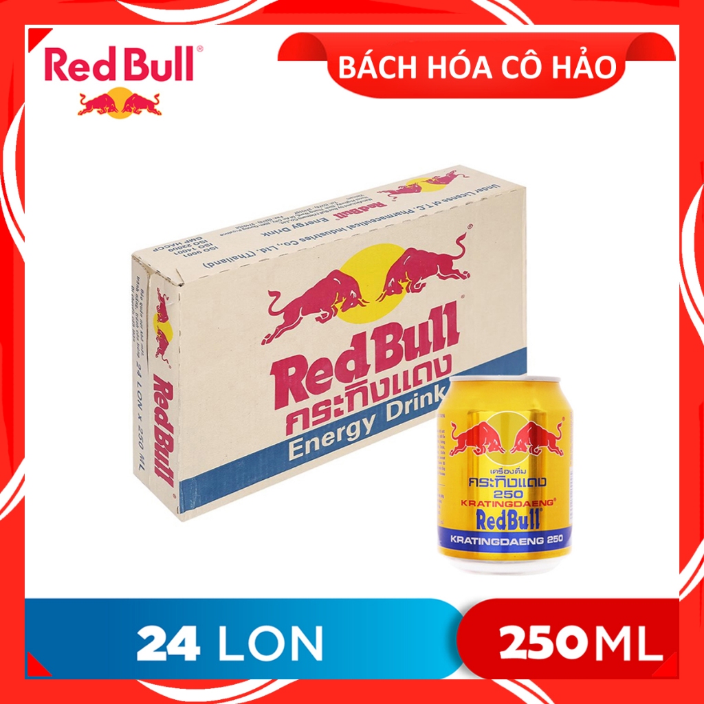 THÙNG 24 LON NƯỚC TĂNG LỰC ENERGY DRINK RED BULL 250ML