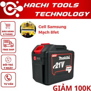 Pin 20 cell Makita, pin đóng 20 cell Mạch 8 mosfet dòng xả cao chân pin phổ thông 4cm Có đèn led báo pin