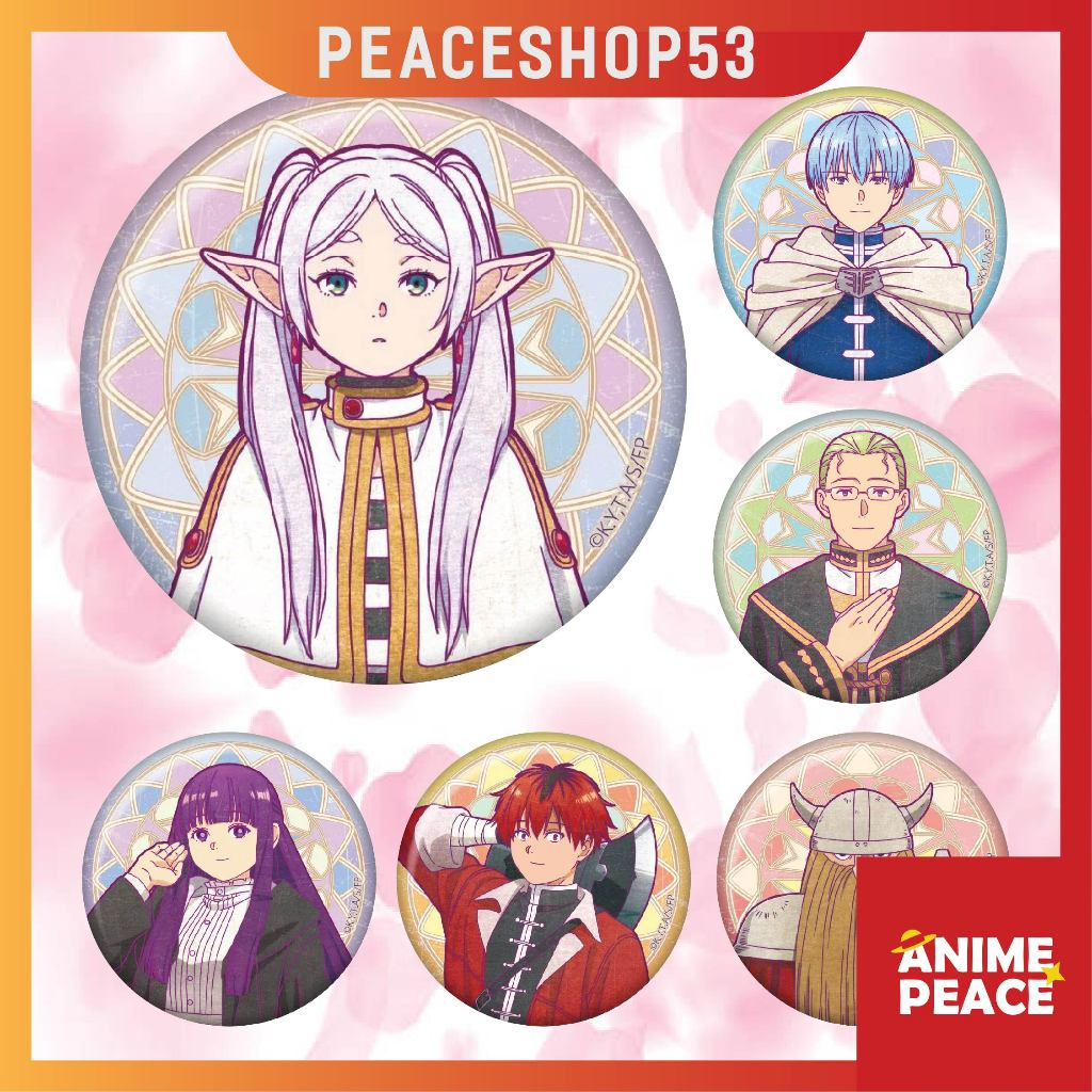 Lót Ly Gốm / Lót Cốc Gốm  Frieren Pháp Sư Tiễn Táng, Thấm Nước, Giữ Nhiệt - Kèm Miếng Gỗ Ép chống tr