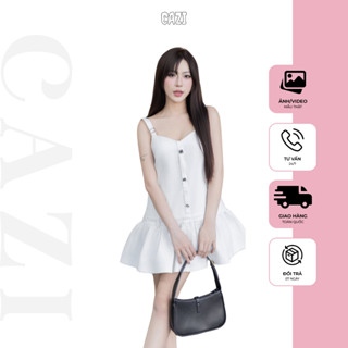 Cazi Mika Dress - Váy yếm suông tùng xòe