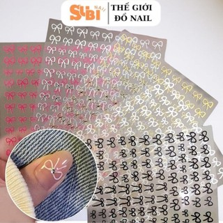  Sticker nơ dán móng sticker nail miếng dán móng tay 3D nail 