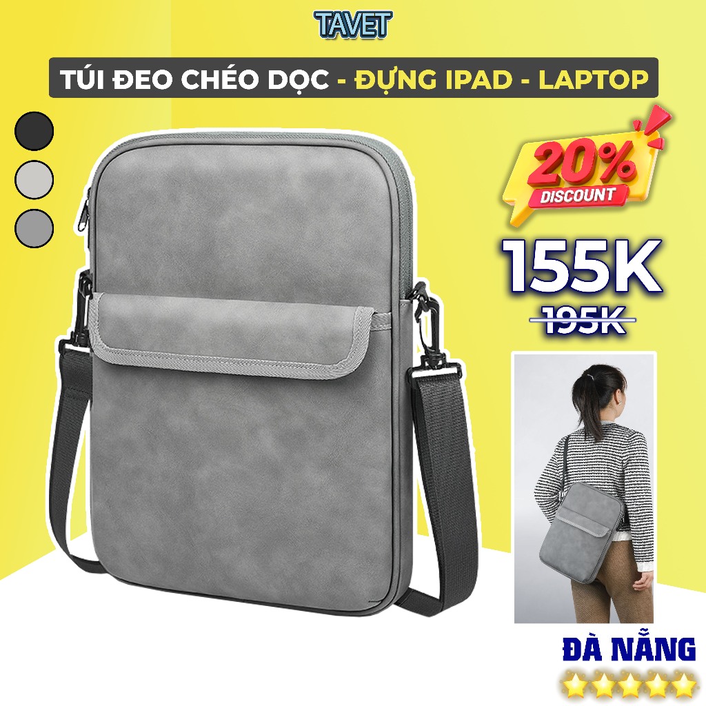 Túi Đựng iPad Pro 11 13" Air 10.9 10.2 9.7 Túi Đeo Chéo Chống Sốc Cho Laptop 13 14 Inch Nam Nữ Tavet