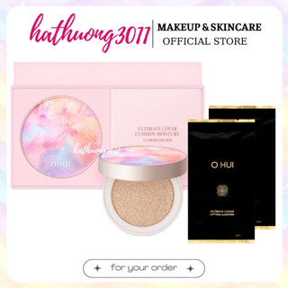  Set Phấn Nước O Hui Hoa Hồng Ultimate Cover Lifting Cushion SPF 50+ PA+++ Phiên Bản Mới 15gx3 