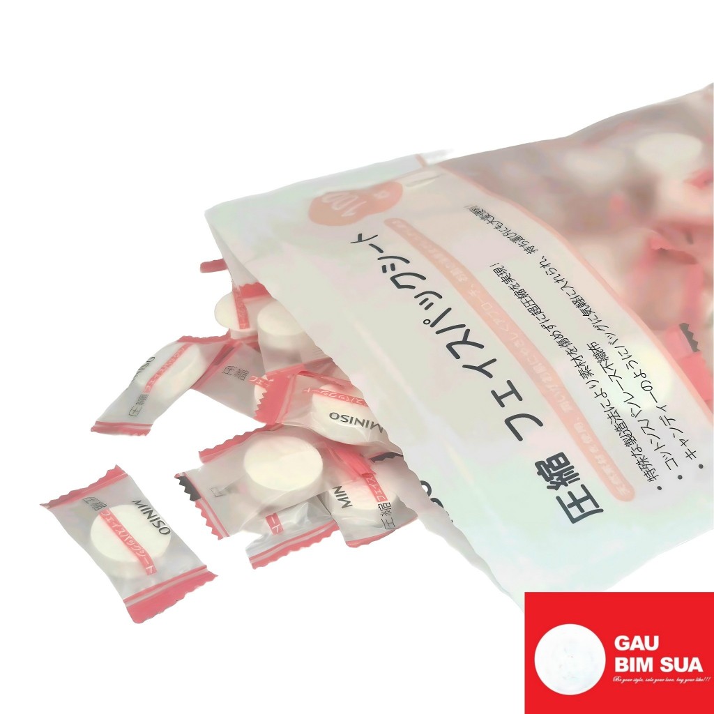 Combo 5 viên Mặt nạ nén giấy Miniso tiết kiệm chi phí dưỡng da