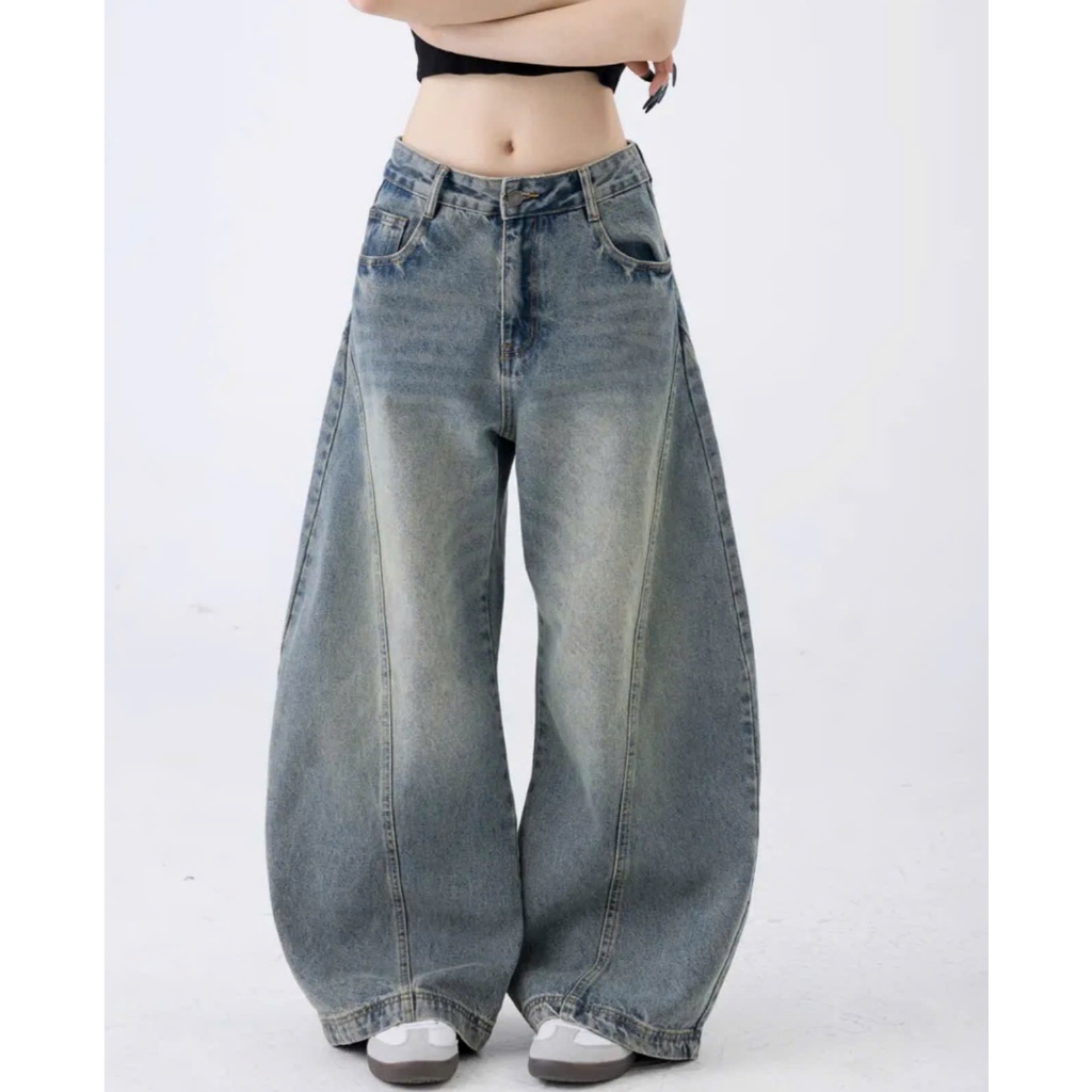 Quần Dài Jeans Ống Bí Thời Trang Nam Nữ Phong Cách StreetWear, Quần Jean Ống Cong Form Rộng | BigBuy360 - bigbuy360.vn