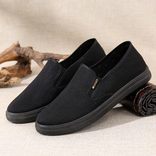 Giày lười nam trung niên , giày Slip On chất liệu mềm nhẹ , giày vải màu sắc nhã nhặn