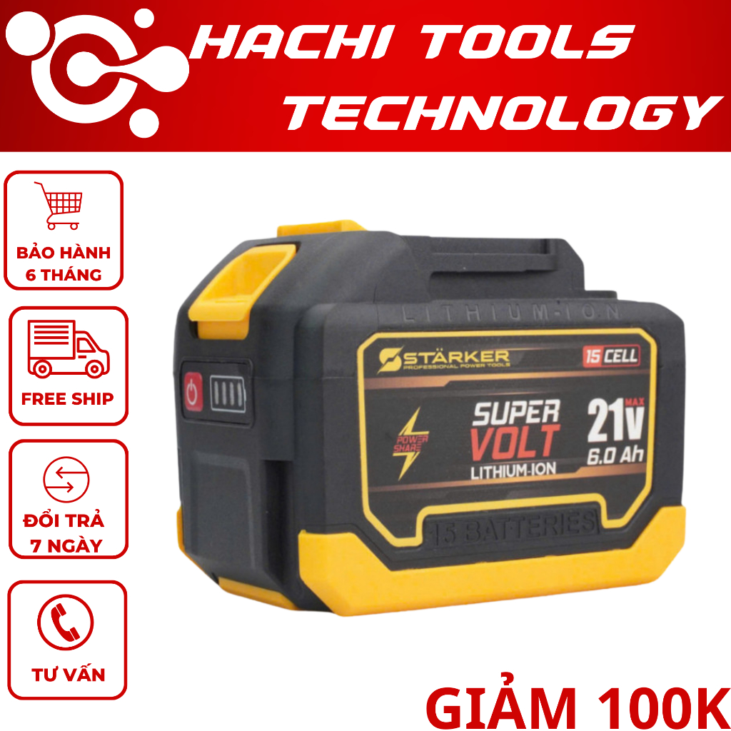 Pin 15 Cell Starker Vỏ Chống Sốc Chân Pin Phổ Thông Dung Lượng Cao