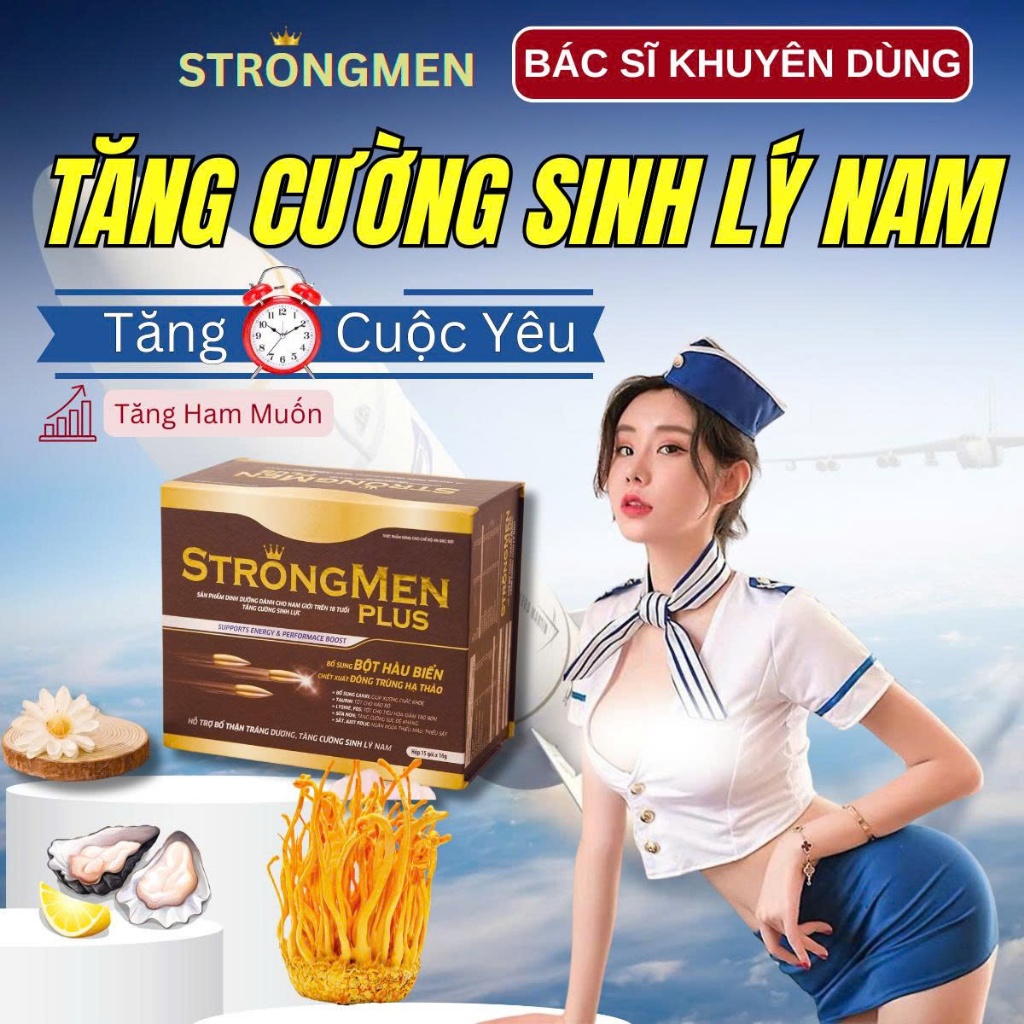 Thực Phẩm Dinh Dưỡng Sinh Lý Nam STRONG MEN PLUS, Sữa Tăng sức khoẻ Nam Giới An Toàn, Hiệu Quả