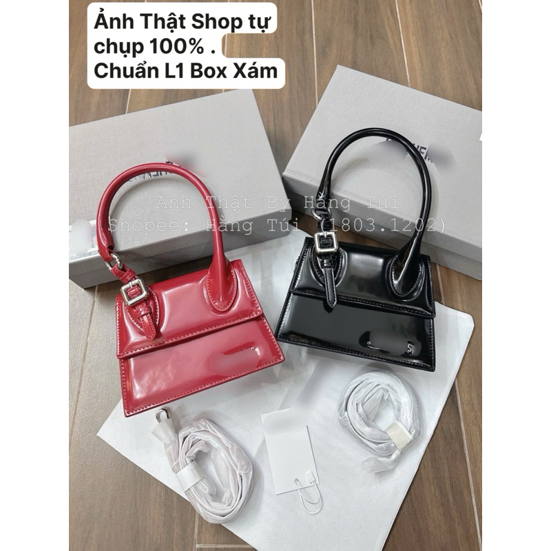 [ ẢNH THẬT L1] Túi JACQ Da Bóng Size 17cm Loại 1 Chuẩn Xịn FULLBOX