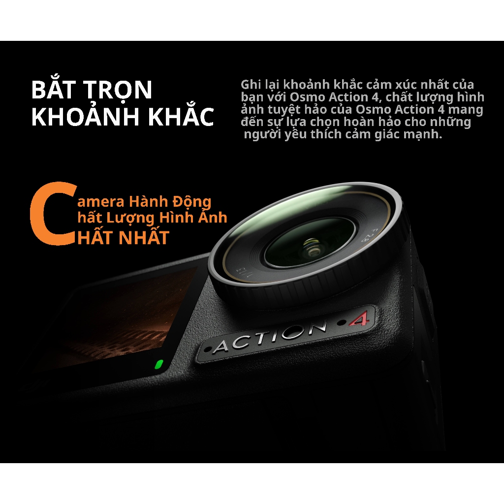 Camera Hành Động DJI Osmo Action 4 -2 Màn Hình Cảm Ứng - Chống Nước - 4K/120fps - Sạc Nhanh | BigBuy360 - bigbuy360.vn