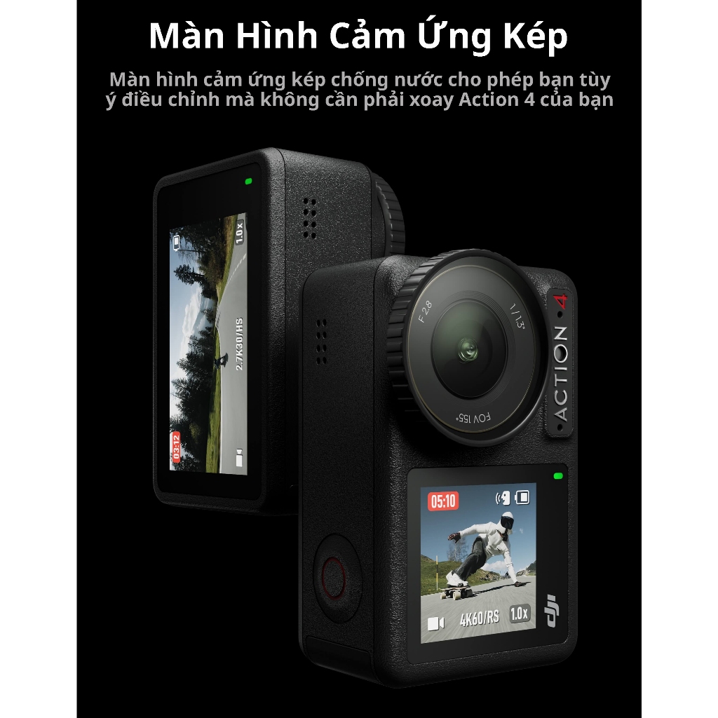 Camera Hành Động DJI Osmo Action 4 -2 Màn Hình Cảm Ứng - Chống Nước - 4K/120fps - Sạc Nhanh | BigBuy360 - bigbuy360.vn