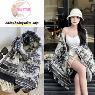 Khăn Choàng Cổ Nữ Dày Ấm Áp Khăn Quàng CAO CẤP Chất Len Dạ Mịn Dày Size 65*200