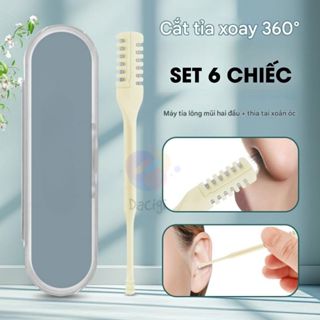 Dao Cạo Lông Mũi 360 Độ Kèm Lấy Ráy Tai – Dụng Cụ Vệ Sinh Mũi Tai Thông Minh, Nhỏ Gọn Dễ Mang Theo