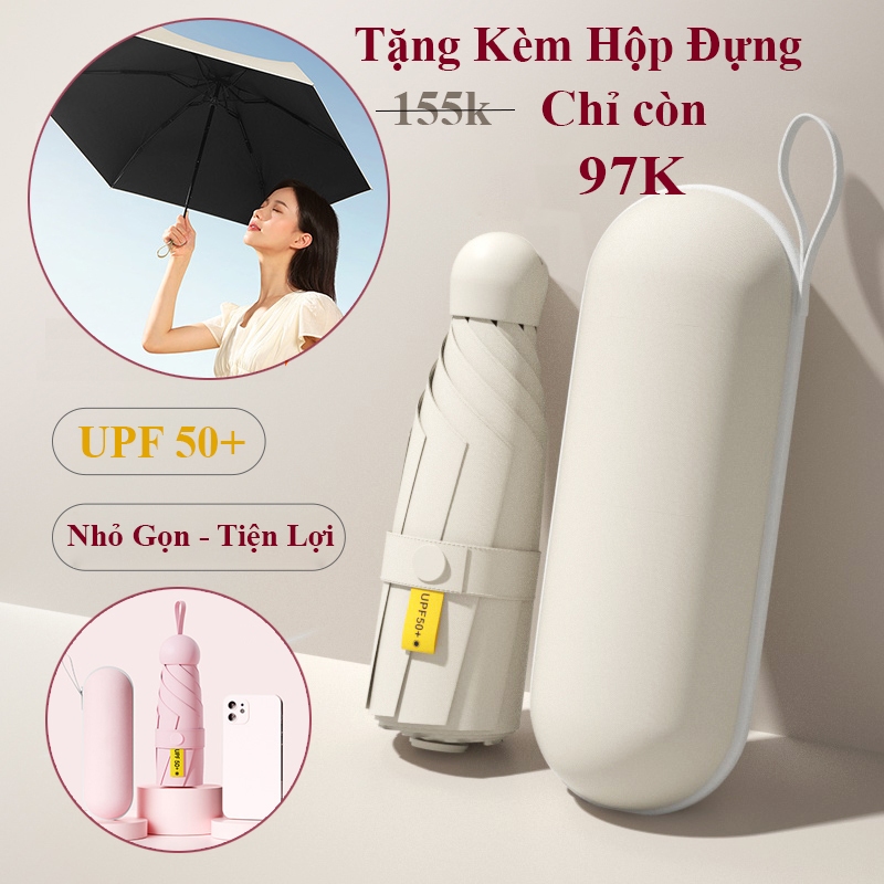 Ô Mini,Dù Mini Gấp Gọn Cao Cấp, Ô Che Nắng, Ô Che Mưa, Dù Che Nắng Bản Nâng Cấp Thêm Lớp Phủ Chống Tia UV