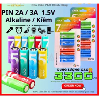 Vỉ 8viên Pin AA / AAA cầu vồng Xiaomi, 1.5V Alkaline Pin Tiểu / Đũa 2A / 3A CHẤT LƯỢNG CAO, SIÊU BỀN