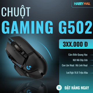 Chuột chơi game logitech G502, chuột máy tính có dây gameming LED RGB 7200DPI Tùy Chỉnh
