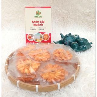 Khóm sấy muối ớt (khóm đã loại bỏ cùi bên trong)hộp 100g