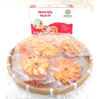 Khóm sấy muối ớt (khóm đã loại bỏ cùi bên trong)hộp 100g