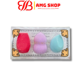  Set 3 Bông Mút Tán Kem Nền Mềm Mịn Giúp Lớp Trang Điểm Hoàn Hảo 