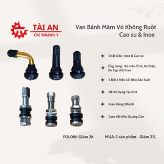 Van Giữ Hơi Vỏ Không Ruột Inox Cao Su Cho Xe Máy Ô Tô Xe Điện Xe Đạp – Van Tubeless Chống Xì Hơi