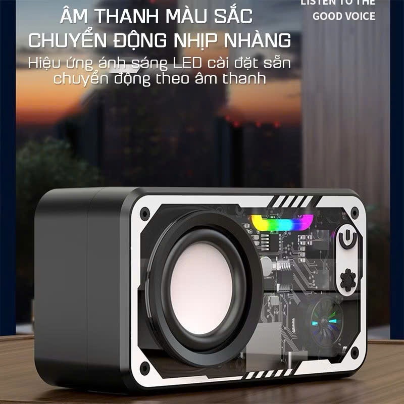 Loa Bluetooth Không Dây V1 - Loa RGB Âm Nhạc, Sạc Và Subwoofer Mini Cho Không Gian Trong Nhà