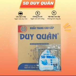 Thùng 600 Chiếc Túi Dán  Khẩu Trang 5D Duy Quân , Chống Bụi Mịn