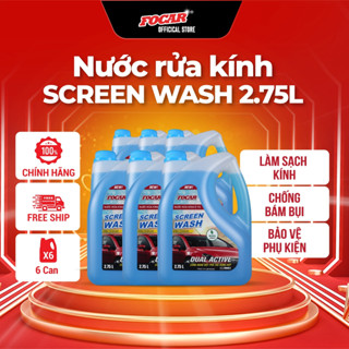 Thùng 6 can Nước rửa kính ô tô Focar Screen Wash 2.75L - Tiêu chuẩn ROHS ĐỨC