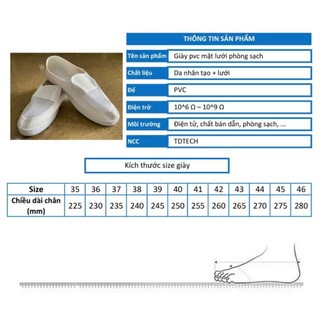 Giày Phòng Sạch Chống Tĩnh Điện Linkworld Mặt Lưới, Liền Mặt, 4 Lỗ