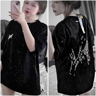 Áo Thun Tay Lỡ Cotton Khô In Nhũ Kim Tuyến N..YYYY, Form Rộng Tay Lỡ Unisex Oversize Nam Nữ