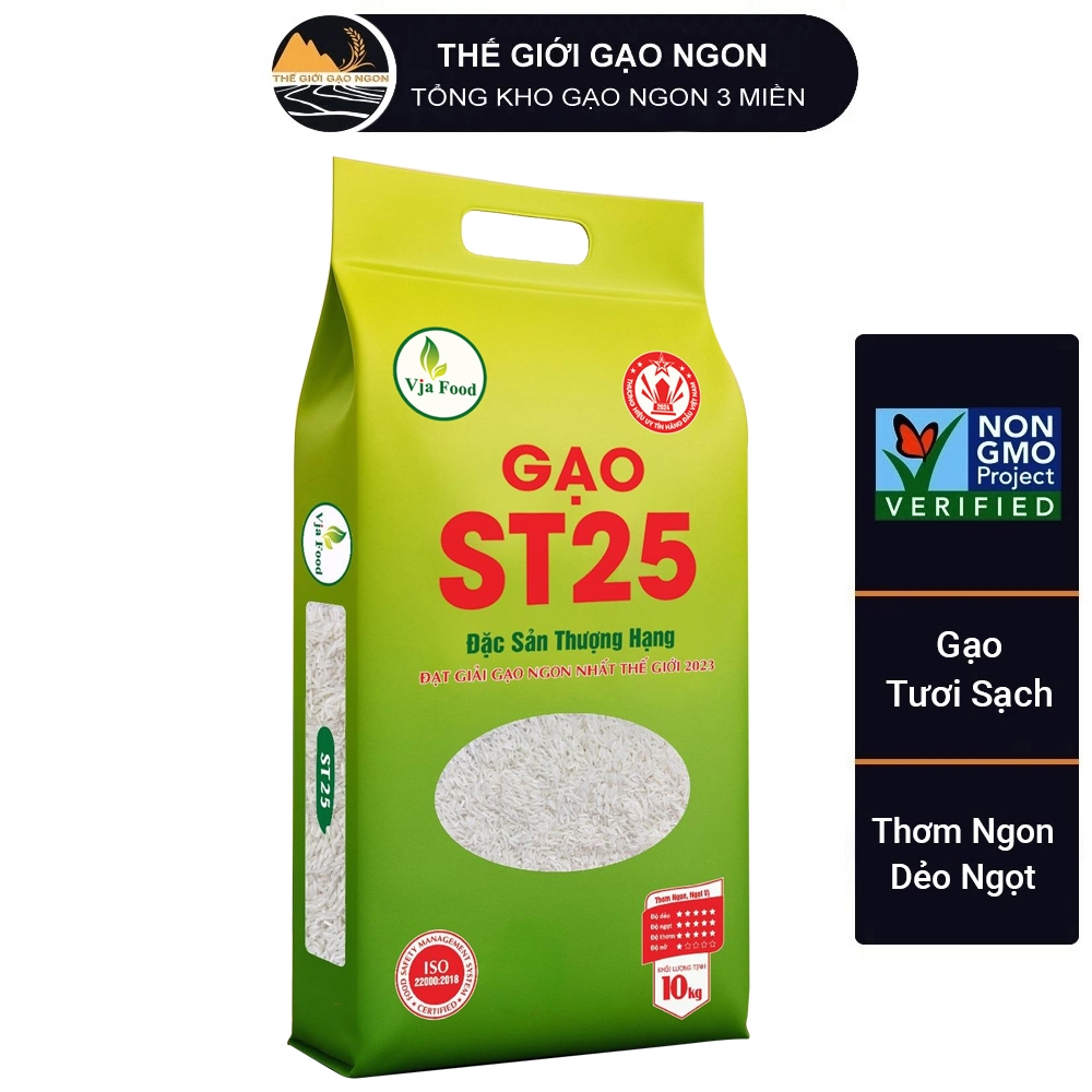 Gạo ST25  Việt Nhật Food - Chuẩn Gạo Ngon nhất thế giới 2023 - Hàng Date mới