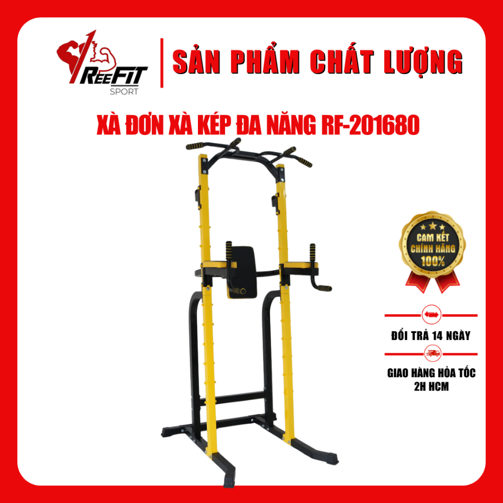 Xà Đơn Xà Kép Đa Năng RF-201680 - Xà Đơn, Xà Kép, Hít Đất, Nâng Gối, Tập Tại Nhà ( kèm khóa 13,17)