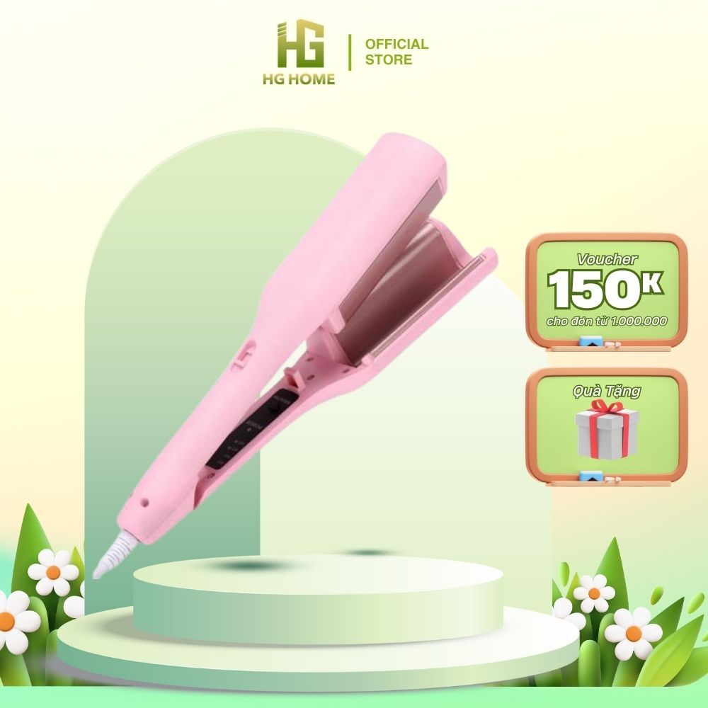 Máy Uốn Tóc Xoăn Hippie Sóng Nước 32mm HGHOME Chất Liệu Gốm Sứ Ceramic Cao Cấp [ HÀNG CHÍNH HÃNG ]