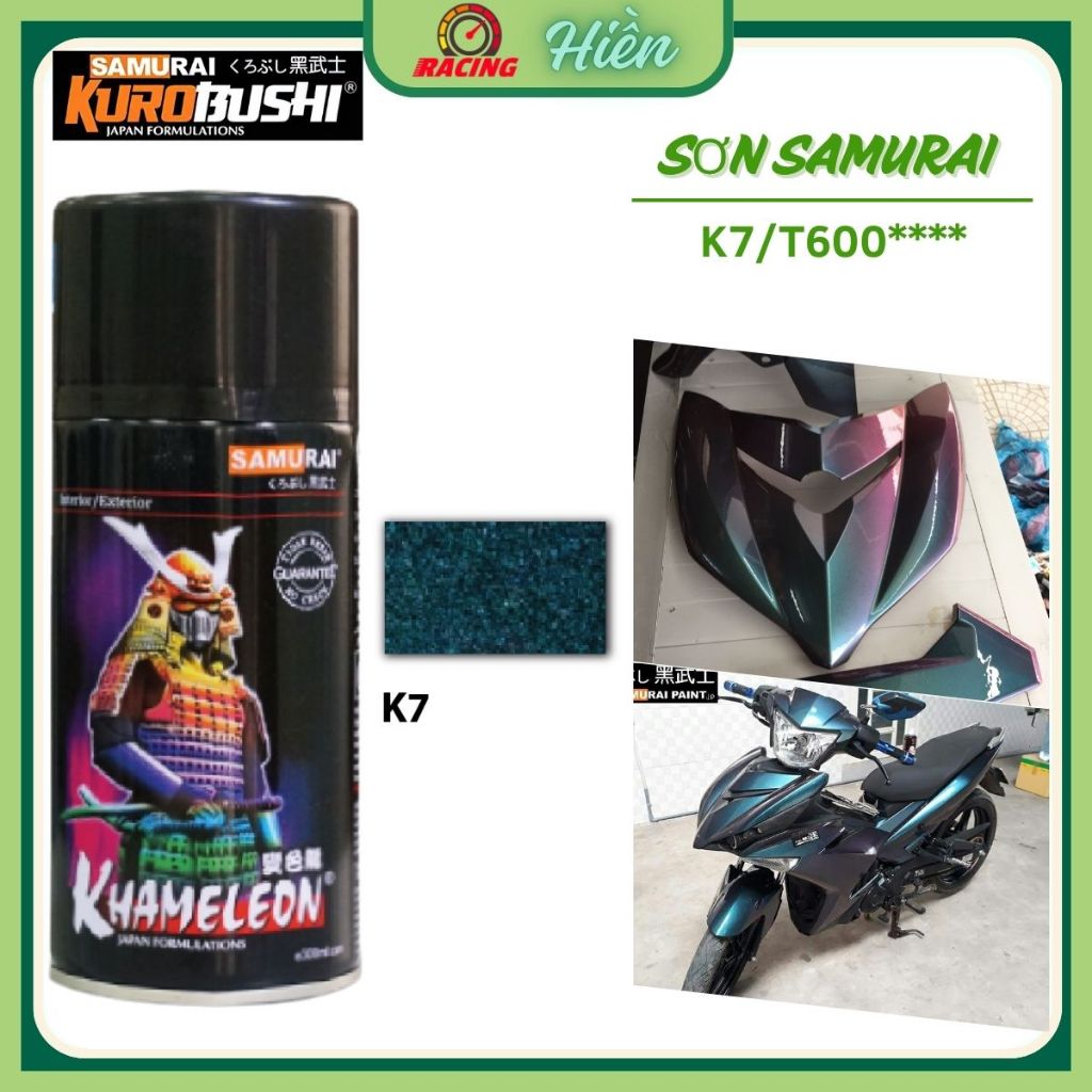 Sơn Xịt Samurai Màu Tím Xanh K7 - Mã T600