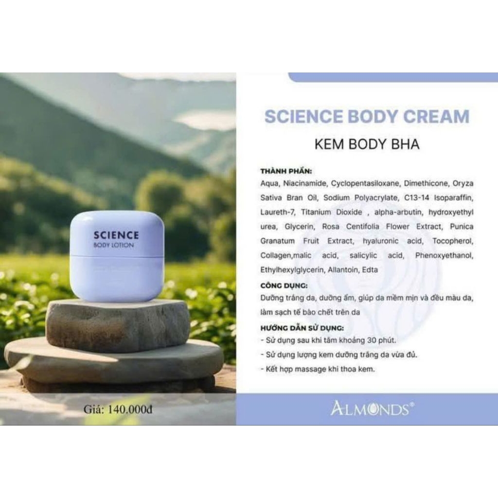 BODY MÀU XANH CHÍNH HÃNG ALMONDS