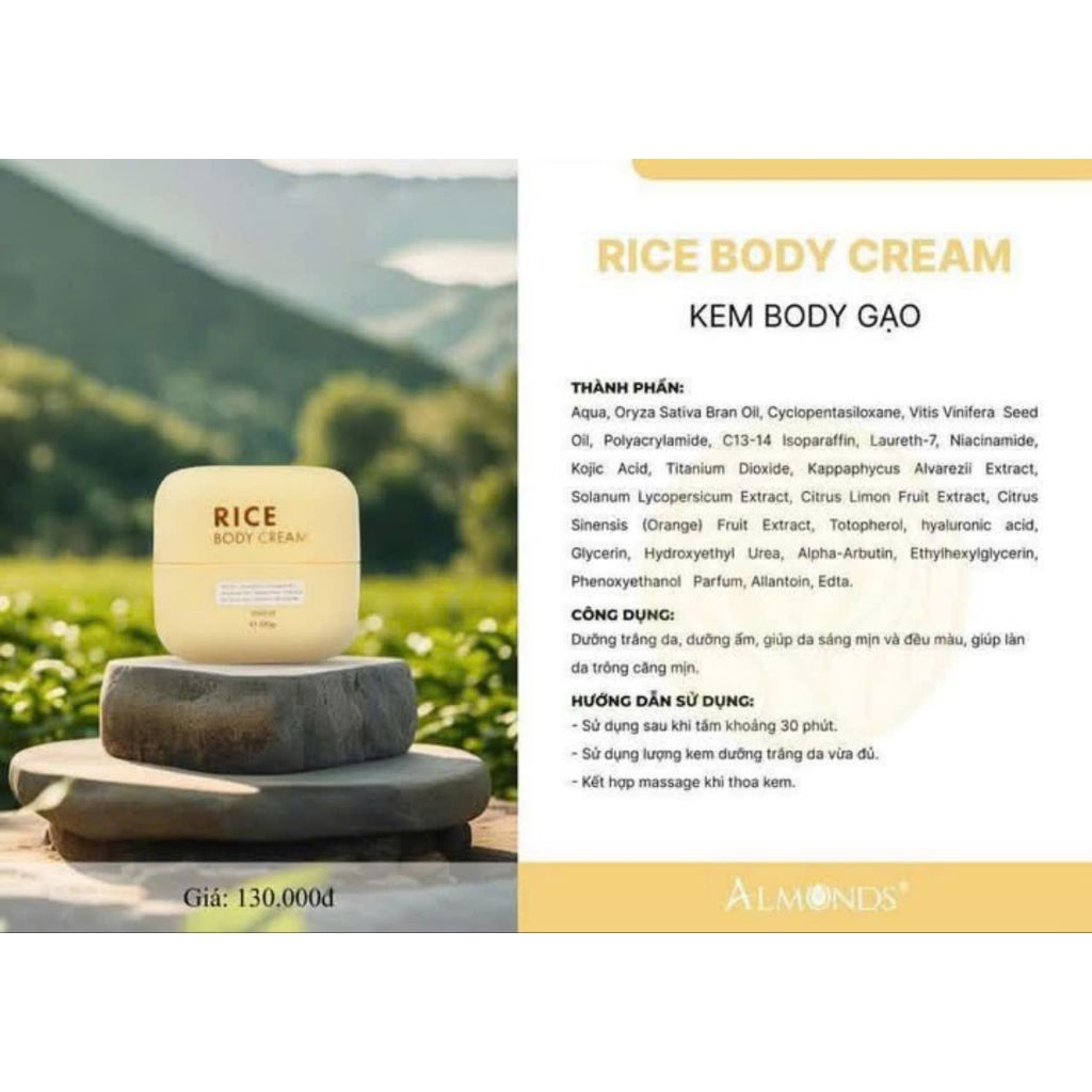 BODY MÀU VÀNG CHÍNH HÃNG ALMONDS