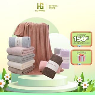 Khăn Tắm Hàn Quốc Siêu Mềm Mịn Kích Thước Lớn 70x140cm Thấm Hút Cực Nhanh HGMART