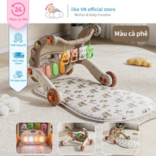 Thảm Đàn Piano Cho Bé Có Nhạc Và Đồ Treo ,Thảm Nhạc Cho Bé Đa Năng 3 Trong 1,đồ chơi cho trẻ 0-24 tháng tuổi nằm chơi