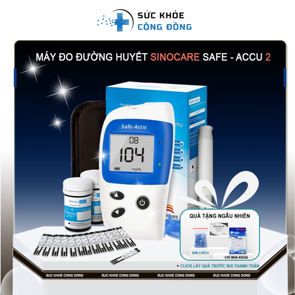 Máy Đo Đường Huyết Sinocare Safe Accu 2 ( Model mới )