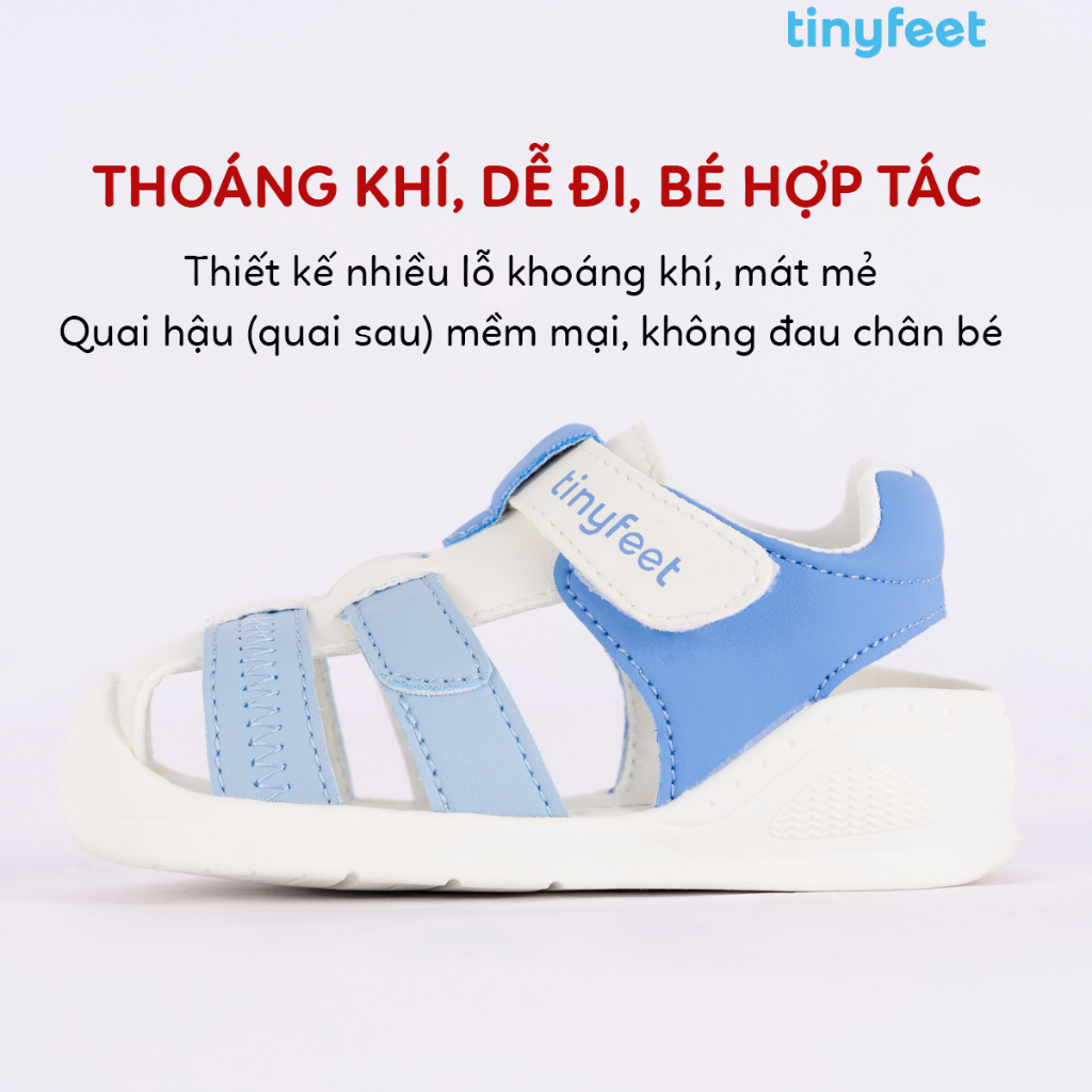 Sandal Tập Đi Cho Bé Siêu Nhẹ TINYFEET TN04 Dép Tập Đi Cho Bé Trai Bé Gái 1 Tuổi 2 Tuổi 3 Tuổi | BigBuy360 - bigbuy360.vn