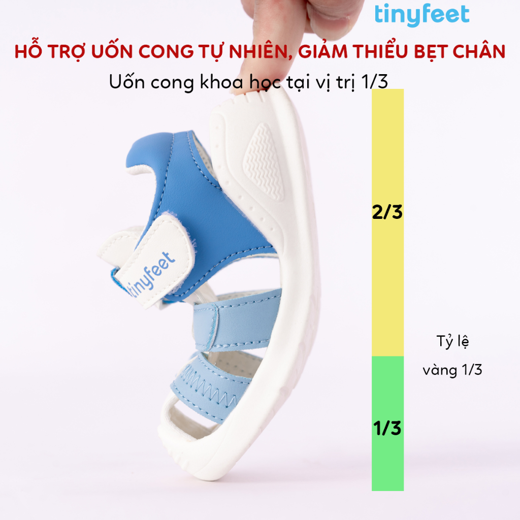 Sandal Tập Đi Cho Bé Siêu Nhẹ TINYFEET TN04 Dép Tập Đi Cho Bé Trai Bé Gái 1 Tuổi 2 Tuổi 3 Tuổi | BigBuy360 - bigbuy360.vn